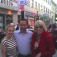 Dee Dee Hanson on Street With a Man and Woman